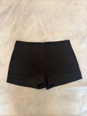 Costa Blanca Black Cuffed Bermuda Shorts